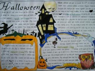 万圣节手抄报版面设计图六