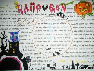 我们的万圣手抄报版面设计图