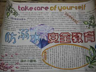 防溺水安全教育手抄报版面设计图