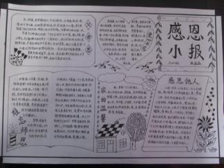 关于感恩节的主题手抄报版面设计图