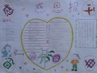 简单感恩节手抄报版面设计图