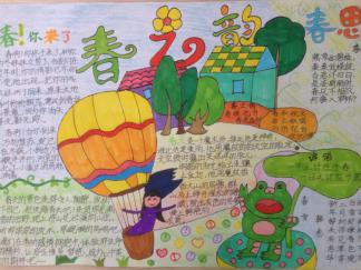 春天手抄报版面设计图