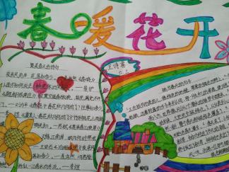 精美的春天主题手抄报版面设计图