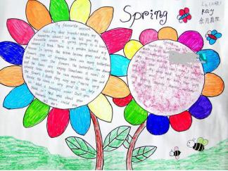 精美的春天主题手抄报版面设计图二