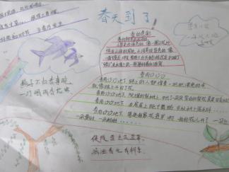 简单的春天手抄报版面设计图一