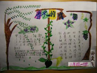 小学生春天手抄报版面设计图二