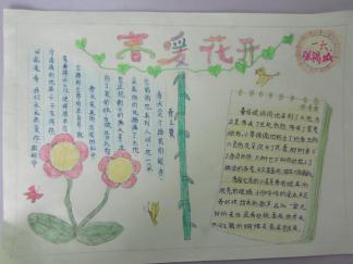 春暖花开手抄报版面设计图