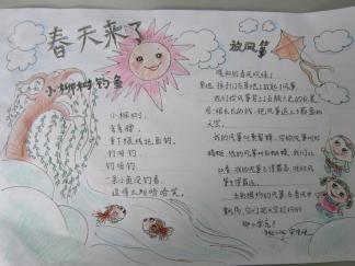 放风筝手抄报版面设计图