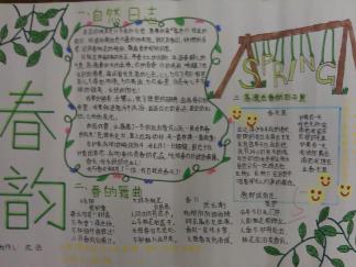精美的春天手抄报版面设计图一