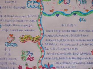美丽的春天手抄报版面设计图二