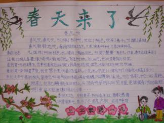 迎接春天手抄报版面设计图