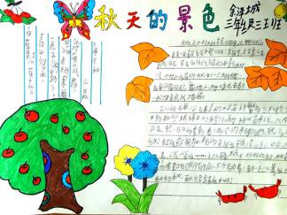 秋天风景手抄报版面设计图