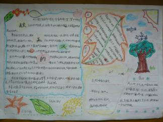 魅力的秋季手抄报版面设计图