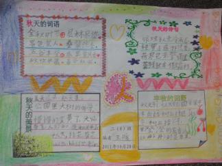 美丽的秋天手抄报版面设计图四