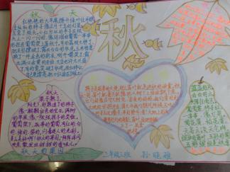 关于秋天手抄报版面设计图二