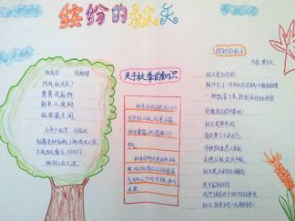 关于秋天手抄报版面设计图三