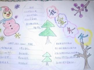 冬天最美丽手抄报版面设计图