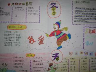 我爱冬天手抄报版面设计图