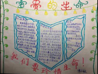 关于热爱生命手抄报版面设计图
