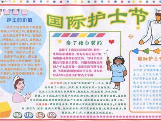 国际护士节手抄报版面设计图