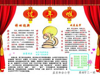 过年手抄报版面设计图