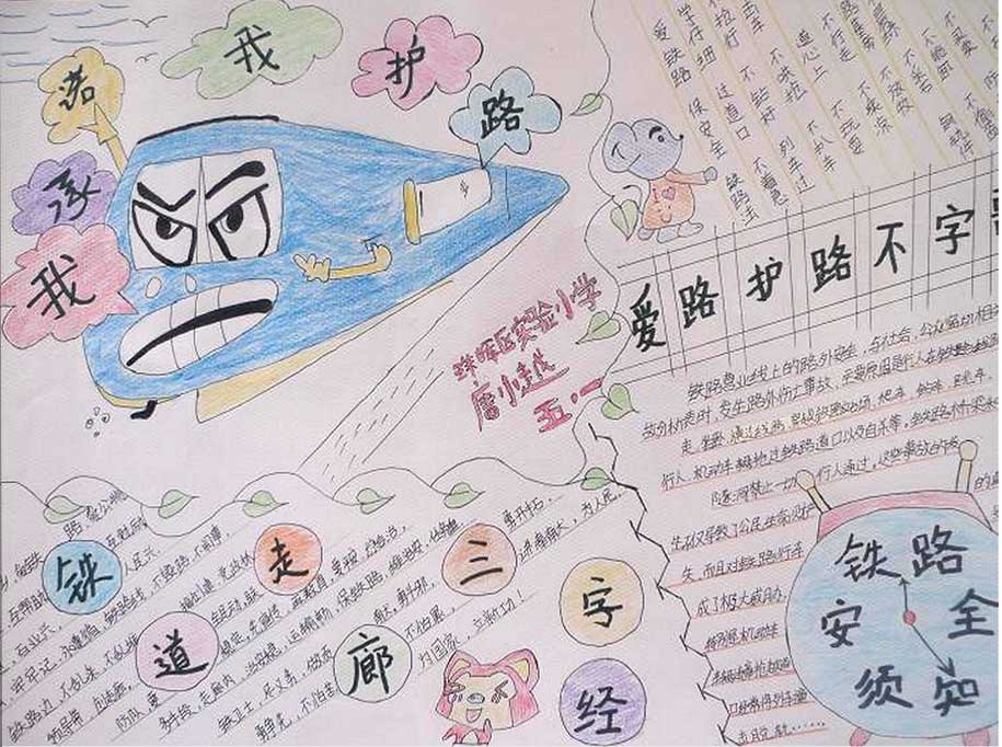 爱路护路手抄报：担起爱路护路的责任图片1