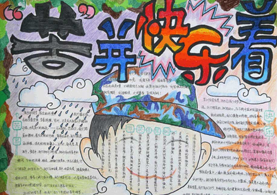 军训的手抄报：人生是一本书图片1