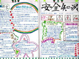 小学生安全知识手抄报版面设计图