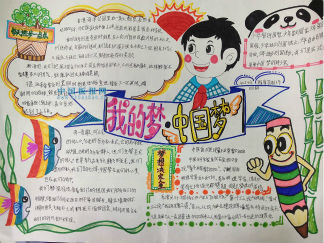 中国梦我的梦手抄报版面设计图