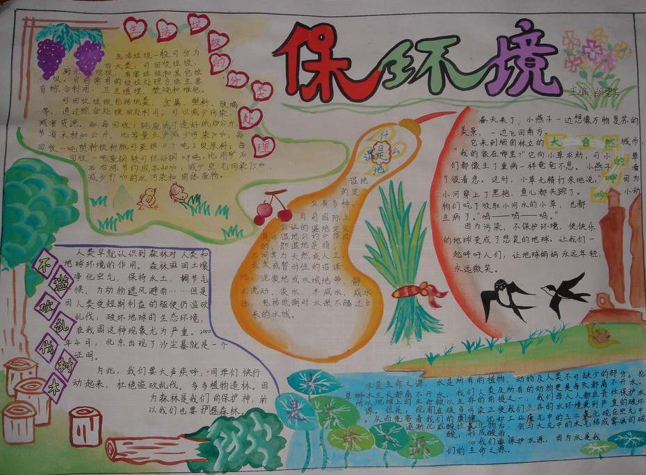世界环境日漂亮手抄报图片1