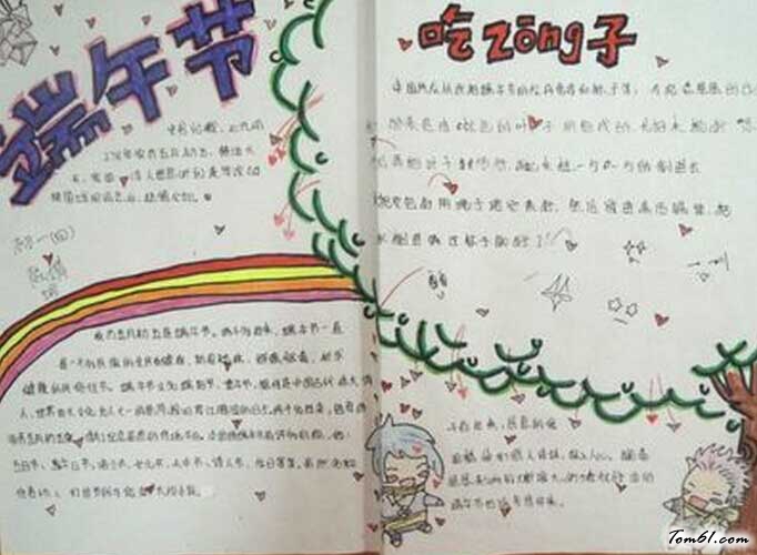 端午节吃粽子手抄报图片图片1