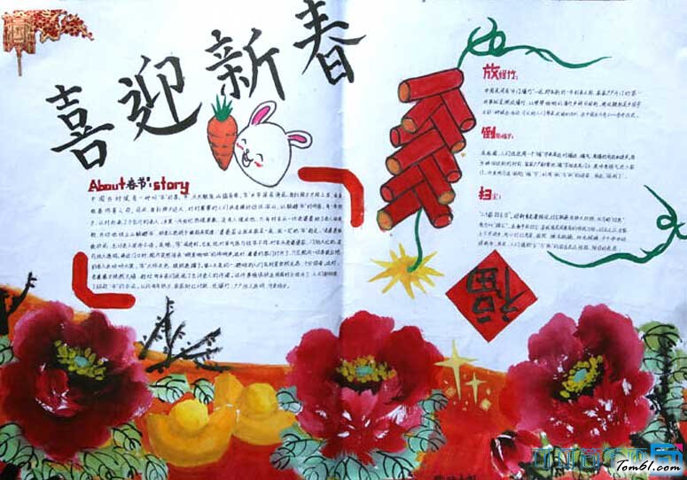 春节手抄报版面图片1