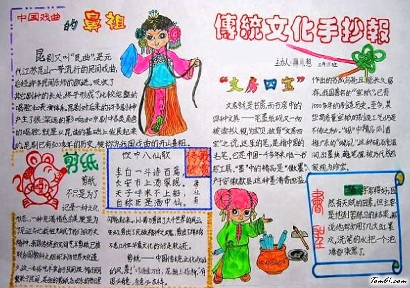关于传统文化的手抄报图片1