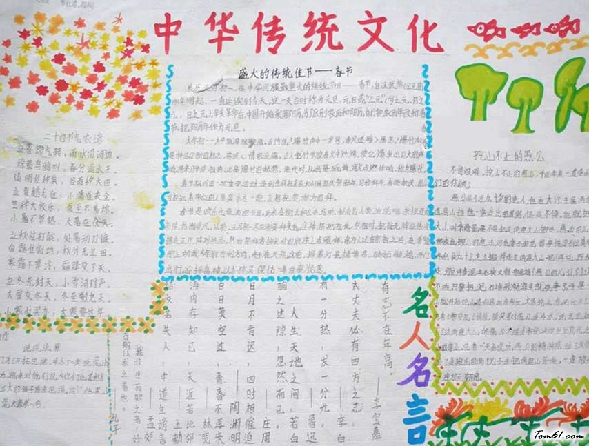 关于传统文化的手抄报4图片1