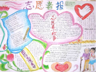 志愿者在行动手抄报版面设计图