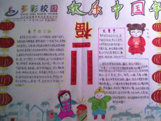 欢乐中国年手抄报版面设计图三