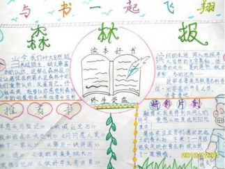 简单读书手抄报版面设计图