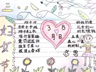 38妇女节手抄报版面设计图一