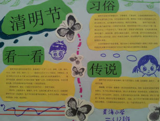 清明节手抄报版面设计图五
