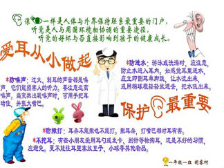 3月3日爱耳日手抄报版面设计图