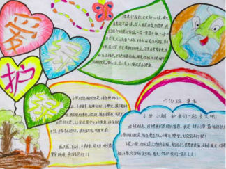 爱绿护绿手抄报版面设计图