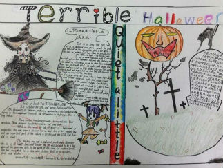 万圣节手抄报版面设计图七