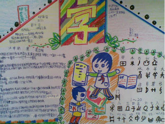 汉字手抄报版面设计图一