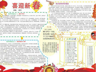 过年手抄报版面设计图二