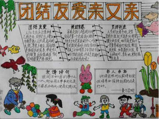 团结友爱手抄报版面设计图