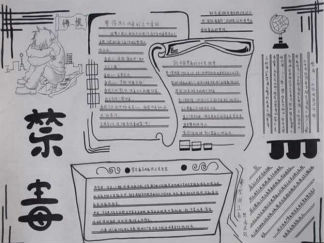 吸毒手抄报版面设计图二