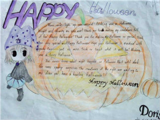 万圣节手抄报版面设计图八