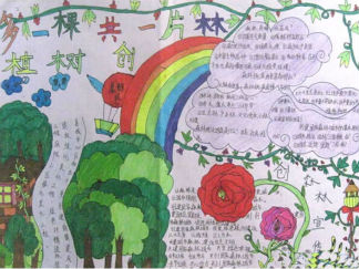 创森林城市手抄报版面设计图一