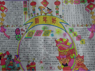 过年手抄报版面设计图一