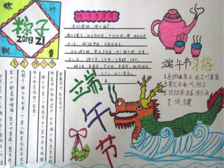 粽子手抄报版面设计图